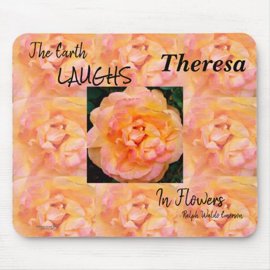 Perzisch gele roze blend Roos aanvulfoto Muismat (Voorkant)