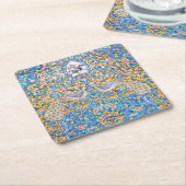 Perzisch getild, meervoudig vierkant papier kartonnen onderzetters (Schuin)