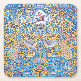 Perzisch getild, meervoudig vierkant papier kartonnen onderzetters