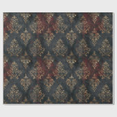 Perzisch Goud Damask Noir Patroon (2) Cadeaupapier (Vlak)