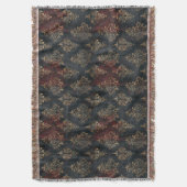 Perzisch Goud Damask Noir Patroon (2) Deken (Voorkant Verticaal)