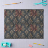 Perzisch Goud Damask Noir Patroon (2) Tissuepapier (Craft)
