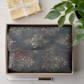 Perzisch Goud Damask Noir Patroon (2) Tissuepapier (Geschenk)