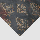 Perzisch Goud Damask Noir Patroon (2) Tissuepapier (Detail)