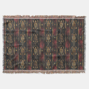 Perzisch Goud Damask Noir Patroon (3) Deken