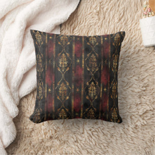 Perzisch Goud Damask Noir Patroon (3) Kussen