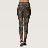 Perzisch Goud Damask Noir Patroon (3) Leggings (Achterkant)