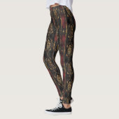 Perzisch Goud Damask Noir Patroon (3) Leggings (Links)