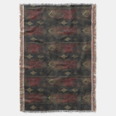 Perzisch Goud Damask Noir Patroon (4) Deken (Voorkant Verticaal)