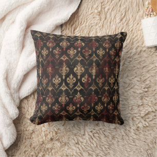 Perzisch Goud Damask Noir Patroon (5) Kussen