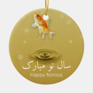 Perzisch Happy Nieuwjaar noordooz vis Keramisch Ornament