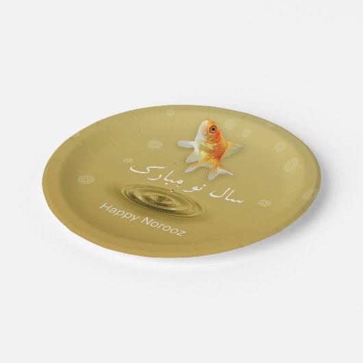 Perzisch Happy Nieuwjaar noordooz vis Papieren Bordje (Gekanteld)