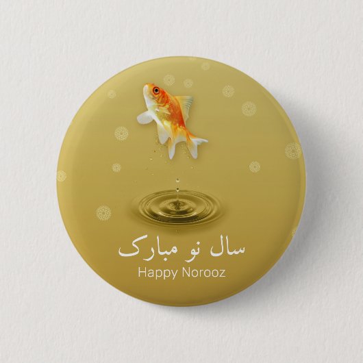 Perzisch Happy Nieuwjaar noordooz vis Ronde Button 5,7 Cm (Voorkant)