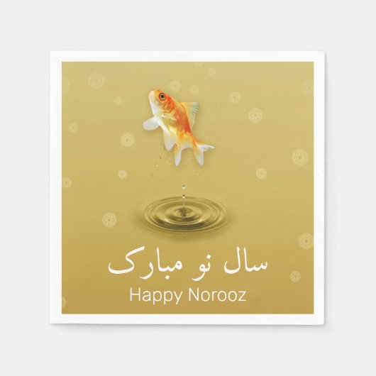 Perzisch Happy Nieuwjaar noordooz vis Servet (Voorkant)