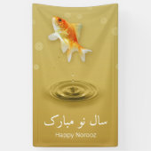 Perzisch Happy Nieuwjaar noordooz vis Spandoek (Verticaal)