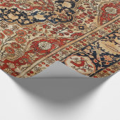 Perzisch Kashan Burnt Oranje Geel Cadeaupapier (Hoek)