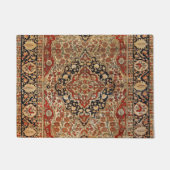 Perzisch Kashan Burnt Oranje Geel  Deurmat (Voorkant)