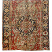 Perzisch Kashan Burnt Oranje Geel  Douchegordijn (Voorkant)