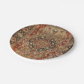 Perzisch Kashan Burnt Oranje Geel  Papieren Bordje (Gekanteld)