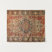 Perzisch Kashan Burnt Oranje Geel Wandkleed (Voorkant (horizontaal))