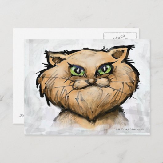 Perzisch kat briefkaart (Voorkant / Achterkant)