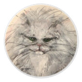 Perzisch kat keramische knop (Voorkant)