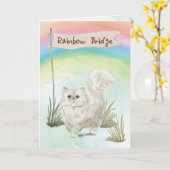 Perzisch kat Pet Sympathie voor regenboogbrug Kaart (Gele Bloem)