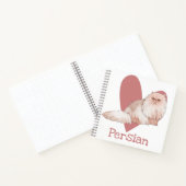 Perzisch Kat Waterverf Kat Roze Heart Journal Notitieboek (Binnen)