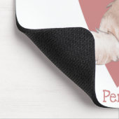 Perzisch Kat Waterverf  Roze hart Muismat (Hoek)