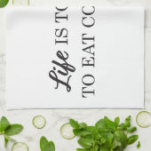 Perzisch keukenhanddoek voor het koken: Eet eerst  (Gevouwen)