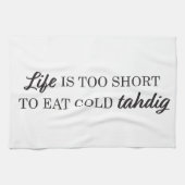 Perzisch keukenhanddoek voor het koken: Eet eerst (Horizontaal)