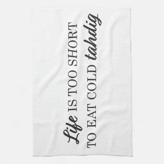 Perzisch keukenhanddoek voor het koken: Eet eerst (Verticaal)