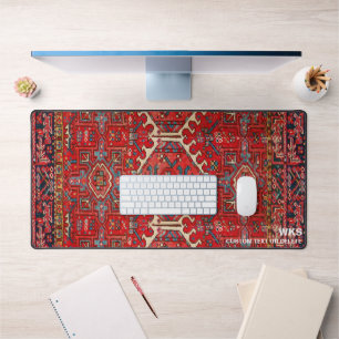 Perzisch Kilim tapijt aangepaste monogram tekst Bureaumat
