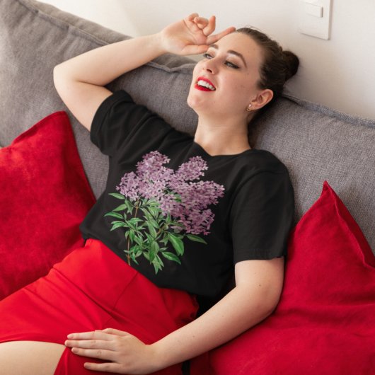 Perzisch Lila  Botanisch Illustratie T-shirt