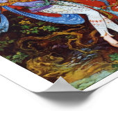 Perzisch meisje dat wijn van jug schildert poster (Hoek)