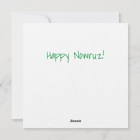 Perzisch meisje feestdagenkaart (Achterkant)