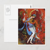 Perzisch miniatuurschilderend briefkaart (Voorkant / Achterkant)