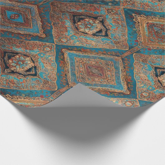 Perzisch Modern Mooi Oud Patroon Collectie Cadeaupapier (Hoek)