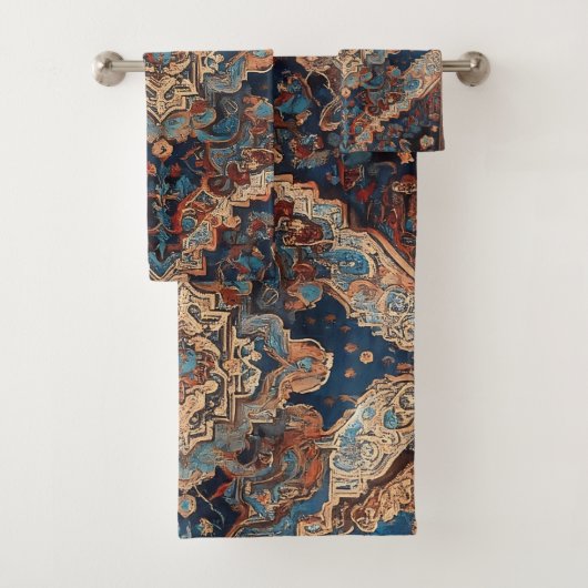 Perzisch Mooi Oud Patroon Modern Collectie Bad Handdoek (Insitu)