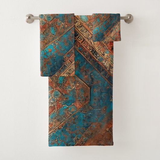 Perzisch Mooi Oud Patroon Populair Collectie Bad Handdoek (Insitu)