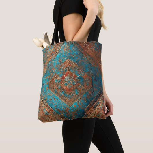 Perzisch Mooi Oud Patroon Populair Collectie Tote Bag (Dichtbij)