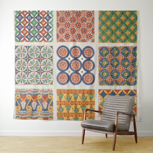 Perzisch mozaïekwandtapijt wandkleed (In Situ (horizontaal))