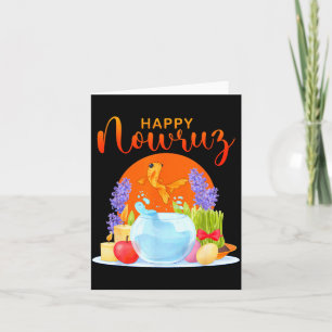 Perzisch Nieuwjaar Gelukkig Nowruz Goudvis Sabzeh Kaart