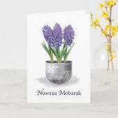 Perzisch nieuwjaar Hyacint Brengt Vrede Kaart (Gele Bloem)