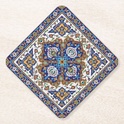 Perzisch ontwerp kartonnen onderzetters (Voorkant)