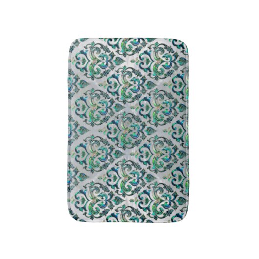 Perzisch oosterpatroon, alleen en parelachtig badmat (Voorkant Verticaal)