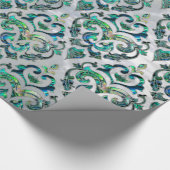 Perzisch oosterpatroon, alleen en parelachtig cadeaupapier (Hoek)