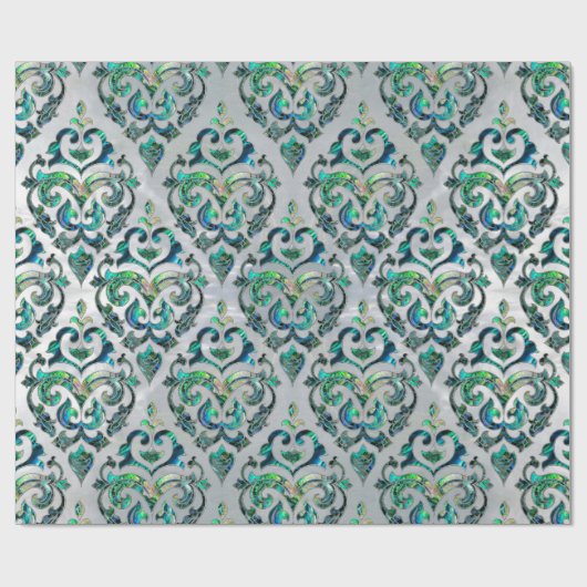 Perzisch oosterpatroon, alleen en parelachtig cadeaupapier (Vlak)