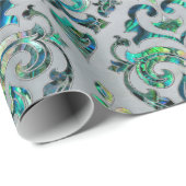 Perzisch oosterpatroon, alleen en parelachtig cadeaupapier (Rol Hoek)