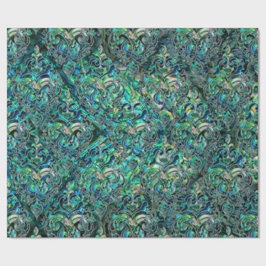 Perzisch oosterpatroon, alleen en zilver cadeaupapier (Vlak)